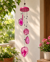 Pink Agate Hanging Suncatcher