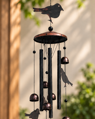 Bird Wind Chime in copper