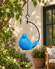Indigo Songbird Swing Hanging Décor