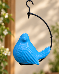 Indigo Songbird Swing Hanging Décor
