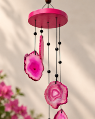 Pink Agate Hanging Suncatcher