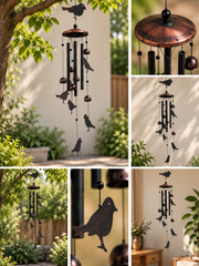 Bird Wind Chime in copper