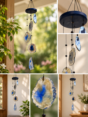 Blue Agate Hanging Suncatcher