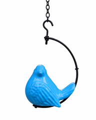 Indigo Songbird Swing Hanging Décor