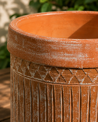 Carved Terracotta Planter