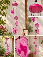 Pink Agate Hanging Suncatcher