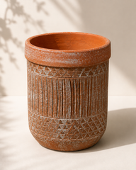 Carved Terracotta Planter