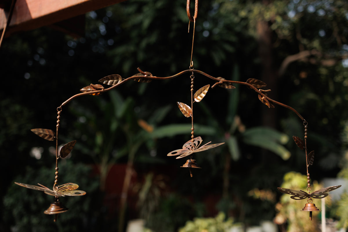 Copper Butterfly Mobile Garden Chime