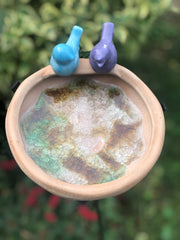 Ceramic Twin Bird Feeder