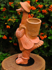 Duck Terracotta Planter with Hat