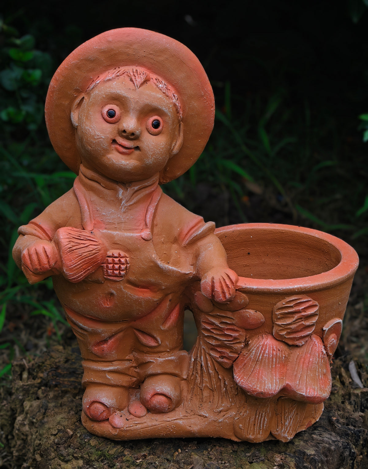 Garden Boy Terracotta Planter