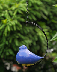 Indigo Bluebird Planter Swing Decor